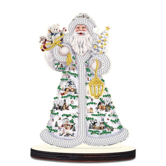 Diamond Painting Desktop Decoration, Father Christmas 5D DIY Special Diamond Art Decoration Kit for Adults, Office Desktop or Christmas Holiday Gift