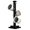 Black, variant on Rustic Coffee Mug Tree Stand, Solid Wood Holder for 6 Mugs, Space-Saving Kitchen Organizer, Stylish and Sturdy Cup Display Rack, Brown