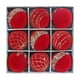 thumbnail image 2 of Adornos navideños, regalos navideños, bolas navideñas flocadas de 8 cm, bolas colgantes de plástico con purpurina, juego de nueve bolas decorativas para árbol de Navidad., 2 of 6