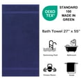 thumbnail image 5 of Simmore Pack of 4 Bath Towels 27 x 55 Inches, 100% Cotton, Quicker to Dry, Lightweight and Absorbent, Perfect for Bathroom, Navy, 5 of 7