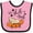 Pink and Black, variant on Inktastic Lets Shell-a-brate Cute Hermit Crab Boys or Girls Baby Bib
