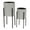 Light Gray Textured Solid Round S/2 19", 23"H, variant on DecMode Light Gray Metal Textured Indoor Outdoor Planter with Black Removable X-Stands, Set of 2 19", 23"H