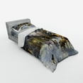 thumbnail image 3 of Country Duvet Cover Set, Winter Landscape of a Western Town at Night in New World Rurals in Retro Style Art, Bedding Set with Shams and Fitted Sheet, 3 Sizes, by Ambesonne, 3 of 3