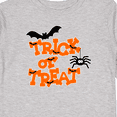 thumbnail image 4 of Inktastic Halloween Trick-or-Treat with Spider and Bats Boys or Girls Long Sleeve Toddler T-Shirt, 4 of 5