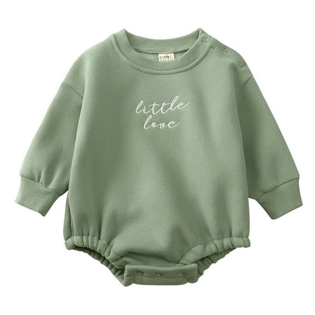 

EHQJNJ Christmas Pajamas Toddlers Girls Long Sleeve Pullover Letter Printing Romper Sweatshirt Bodysuits Romper Bow Pajamas 12-24 Months
