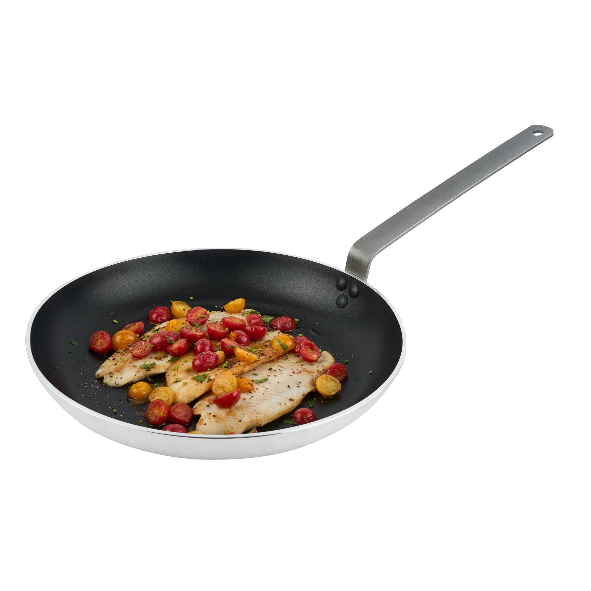 Met Lux Aluminum 16" Fry Pan - Non-Stick, Induction Ready, Heavy Duty - 1 count box