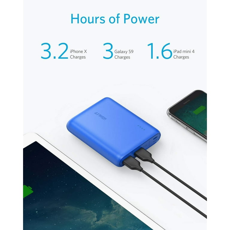 Anker 13000mAh Portable Charger Dual USB Power Bank,PowerCore 13000,PowerIQ Charging|Blue - Walmart.com Anker 13000mAh Portable Charger Dual USB Power Bank,PowerCore 13000,PowerIQ Charging|Blue - Walmart.com