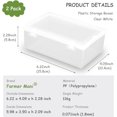 thumbnail image 2 of 2 Pcs Rectangle Clear Plastic Beads Storage Containers Box with Lid for Collecting Small Items, Beads, Game Pieces, Business Cards, Crafts Accessories, 2 of 7