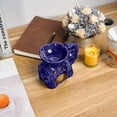 thumbnail image 4 of Essential Oil Burner Ceramic Elephant Aroma Diffuser Wax Melt Candle Holder Tealight Fragrance Warmer Oil Candle Burner Tea Light Holder Home Bedroom Decor Elephant Gift Royal Blue, 4 of 5
