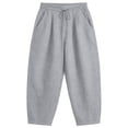 thumbnail image 4 of Siminsem Women Summer Crinkle Palazzo Pants High Waisted Wide Leg Linen Blend Trousers Loose Flowy Beach Vacation Outfits with Pockets Elastic Waist Drawstring Lounge Pant 2026, Grey, M, 4 of 4