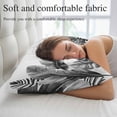 thumbnail image 5 of Grey Black Leaves Pillow Covers Queen, Summer Botanical Watercolor Leaf Soft Brushed Microfiber Breathable Throw Pillow Covers, Decorative Pillowcase with Zipper for Couch Sofa Bedroom 20"x30", 5 of 9