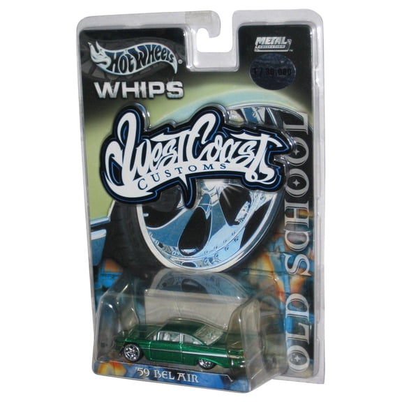 Hot Wheels Whips West Coast Customs (2003) Green '59 Bel Air Toy Car