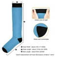 thumbnail image 3 of joogoo Solid Blue Color Socks Women Men Knee High Sock, 3 of 8