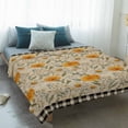 thumbnail image 4 of Spring Daisy Blanket Soft Cozy Warm Throw Blanket for Couch, Plush Fuzzy Flannel Fleece Blankets for Sofa, Country Vintage Yellow White Floral Leaf Plaid Bed Blankets Gifts for Men, 30"x40", 4 of 9