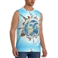 thumbnail image 2 of Balery World Travel Men's Sleeveless Muscle Shirts Workout Tank Top, Moisture Wicking, Odor Protection-3X-Large, 2 of 8
