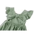 thumbnail image 4 of Vestido Dutebare para niñas pequeñas, algodón y lino, con volantes, halter 90, 4 of 7