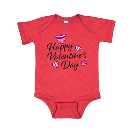 

Inktastic Happy Valentine s Day with Colorful Hearts Gift Baby Girl Bodysuit
