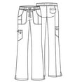 thumbnail image 5 of Dickies Xtreme Stretch Medical Scrubs Pant for Women Mid Rise Drawstring Cargo Plus Size 82011, 5 of 5