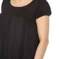 thumbnail image 5 of White Mark Women's Cap Sleeve Pleated Top, 5 of 6