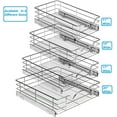 thumbnail image 5 of Pull Out Cabinet Organizers – 5” High Slide Pull Out Drawers for Kitchen Cabinets – Heavy Duty-with 5 Year Limited Warranty – Basket Size 20"W x 21"D x 5"H, 5 of 7