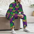 thumbnail image 7 of Lsque Mardi Gras Carnival3 Pattern Long Sleeve Pajama Set for Men - Soft 2-Piece Sleepwear and Loungewear Set with Pockets, Comfy Nightwear-XX-Large, 7 of 7