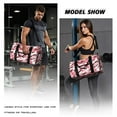 thumbnail image 6 of Red Camo Womens Gym Tote Duffle Bag with Wet Pocket & Shoe Compartment, Travel Duffel Bag Overnight Weekender Hospital Tote Girls Workout Carry on Bag with Luggage Sleeve, 6 of 6