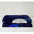 thumbnail image 3 of Galaxy Throw Blanket Outer Space Blanket, Universe Themed Fleece Blanket for Teens Galaxy Theme Bedroom Decor,Solar System Fuzzy Blanket Planet Print Sherpa Blanket Blue 30鈥渪40", 3 of 6