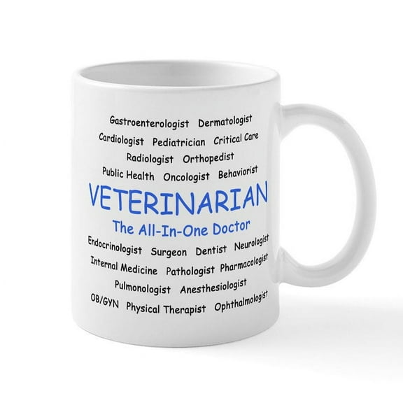 CafePress - Veterinarian The All In One D Mug - 11 oz Ceramic Mug - Novelty Coffee Tea Cup