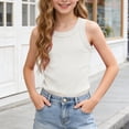 thumbnail image 2 of xaweyi Girls Summer Comfortable And Breathable Top Casual Versatile Tank Top,Sizes 2-3 Years, 2 of 5