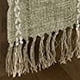 thumbnail image 5 of Camino de mesa retro elegante de Lino y algodón tejido a mano con borlas para bodas hogar cruz verde Nikou, 5 of 6