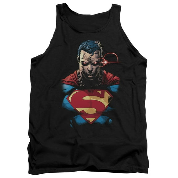Superman Displeased Adult Tank Top Black