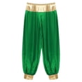 thumbnail image 6 of Mufeng Mens Magic Hippy Pants Satin Lanterns Trousers Arabian Prince Halloween Cosplay Party Costume Green 4XL, 6 of 7