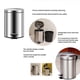 thumbnail image 2 of Kearding Cubo de basura silencioso de acero inoxidable, contenedores de basura para el baño y la sala de estar, contenedor de basura con tapa redonda Suministros de limpieza para el hogar 12L Kearding HA067962-03, 2 of 6