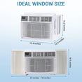 thumbnail image 2 of 12000 BTU Window Air Conditioner Unit with Remote Control, Cools Rooms up to 550 Sq. Ft., 3 Cooling & Fan Speeds, LED Digital Display, Ideal for Bedroom & Office, 2 of 7