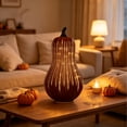 thumbnail image 5 of Halloween Lamp Decorations, 2026 New Pumpkin Light with Timer, Cute LED Pumpkin Figurine, Sparkling Night Glass Pumpkins Lamp for Shelf Mantel Fireplace Party Indoor Outdoor Fall Holiday Decor, 5 of 6