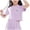 Purple, variant on Girls Shirts Short Sleeve Cotton Kids T-Shirts Plain Basic Tee Clothes Summer Tops for Kids 5 -15 Years Comfortable Everyday Basic Shirt