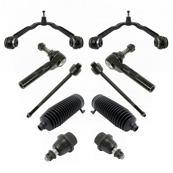 TRQ Front Control Arms Ball Joints Tie Rods & Steering Rack Boots Kit for GM Van PSA60118 Fits select: 2003-2005 CHEVROLET EXPRESS G2500, 2003-2014 CHEVROLET EXPRESS G1500