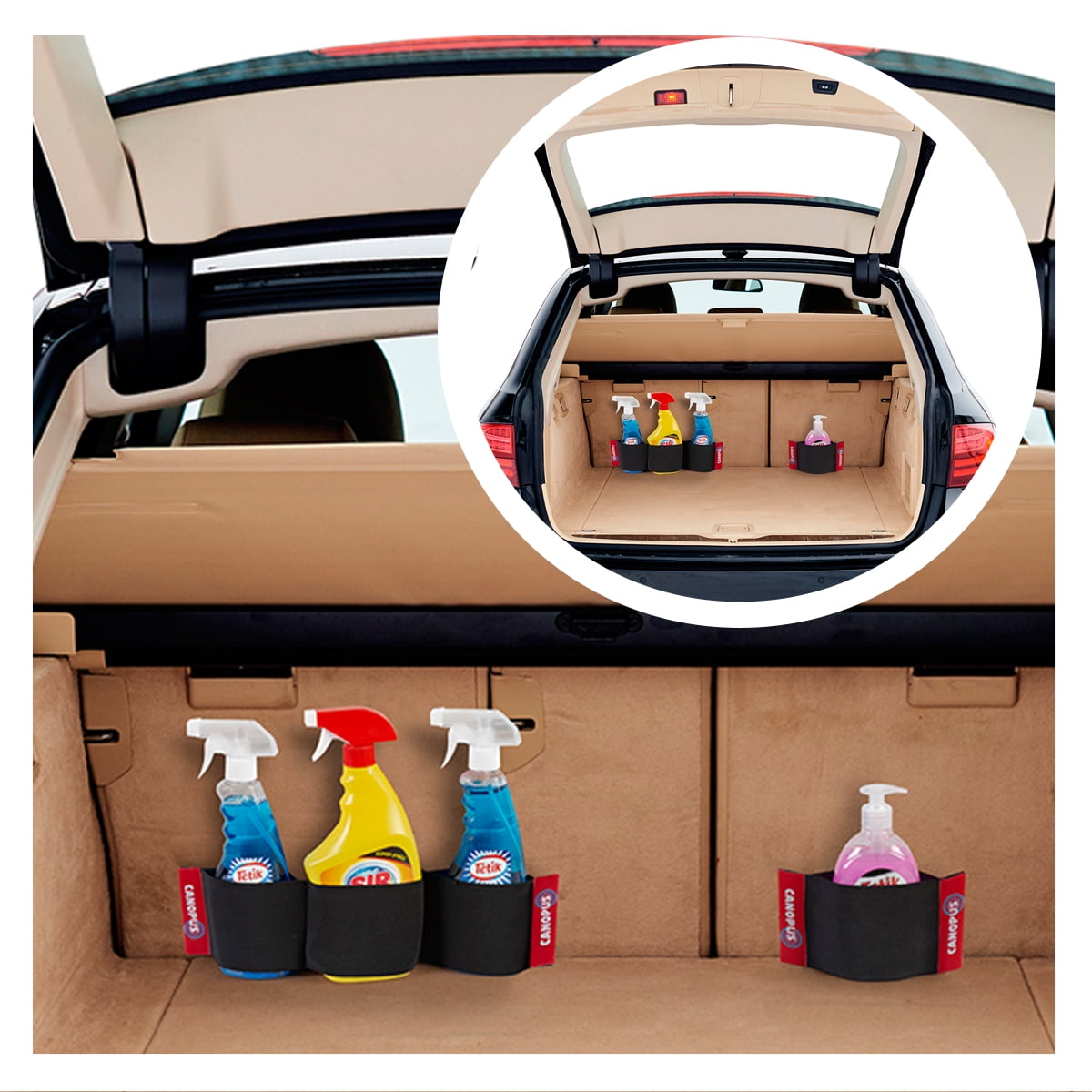 Canopus 4 Pockets Car Trunk Organizer, 2 Piece