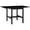 Black, variant on HOMCOM Foldable Dining Table, Drop Leaf Table with Solid Wood Frame