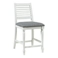 thumbnail image 3 of Furniture of America Indery Wood Indoor Counter Height Chairs, Antique White (Set of 2), 3 of 6