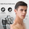 thumbnail image 2 of Silver MS-673 6D Multifunctional Electric Shaver & Hair Clipper Set - 6 Independent Cutter Heads, Full-Body Waterproof, LCD Display, USB Rechargeable (1.5H Charge for 1.5H Use) - Portable Wet/Dry, 2 of 6