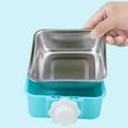 thumbnail image 3 of Happy Date Crate Dog Bowl, Stainless Steel Removable Hanging Food Water Bowl Crate Coop Cup ,Pet Cage Bowls with Bolt Holder for Dog, Puppy, Cat, Rabbit, Bird ,Small Animals, 3 of 7
