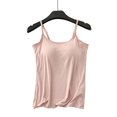 thumbnail image 1 of CAROOTU Femmes Camisole en Coton avec Soutien-Gorge Étagère Réglable Spaghetti Sangle Débardeur Cami Réservoirs, 1 of 6