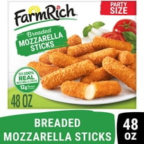 Farm Rich Breaded Mozzarella Cheese Sticks, 48 oz (Frozen Snacks and Appetizers)