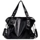 thumbnail image 1 of Bolso Mano PU con Textura gran Capacidad Kuymtek para Desplazamientos moderno Y Versátil Mujer 1303 negro, 1 of 9