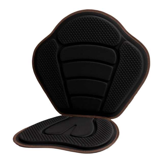 Canot Siège Dossier Bateau de Pêche Randonnée Kayak Coussin de Siège avec Support Dorsal Café_Perfect Gift