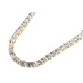 thumbnail image 2 of Polished Gold Plated Clear Cubic Zirconia Rounded One Row Tennis Necklace, 24 inches, 2 of 3