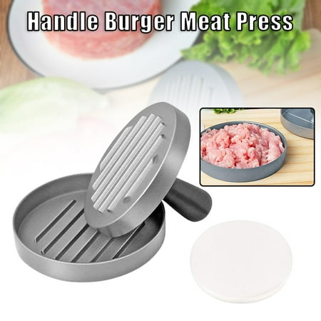 

Hamburger Press Patty Maker with Removable Handle Manual Aluminum Burger Press Non Stick Easy to Clean Kitchen Supply