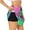 Black, variant on Psychedelic Cartoon Frog Printed 2 in 1 Women's Workout Shorts for Athletic Gym Running Shorts with Phone Pockets-Medium