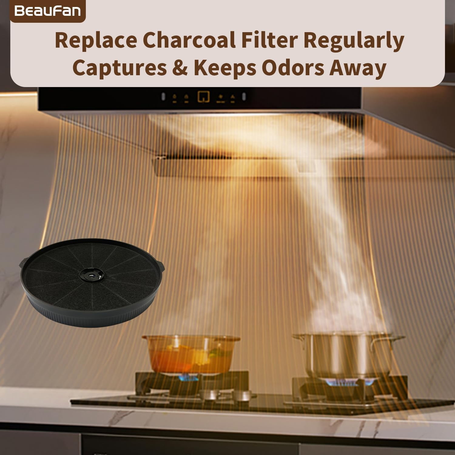 4 Set CFK1-TM Carbon Charcoal Range Hood Filter, Replacement Compatible with UMC30 UC30 UMC36 UC36 USGDCF-G YYCF02 CC170